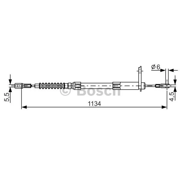 Nueva Colección Cable de accionamiento, freno de estacionamiento BOSCH 1987477749