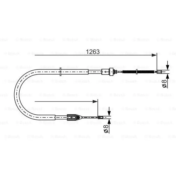 Cable de accionamiento, freno de estacionamiento BOSCH 1987477642 Directo De Fábrica