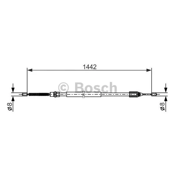 Cable de accionamiento, freno de estacionamiento BOSCH 1987477643 Premium