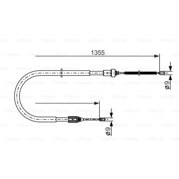Moderno Cable de accionamiento, freno de estacionamiento BOSCH 1987477644