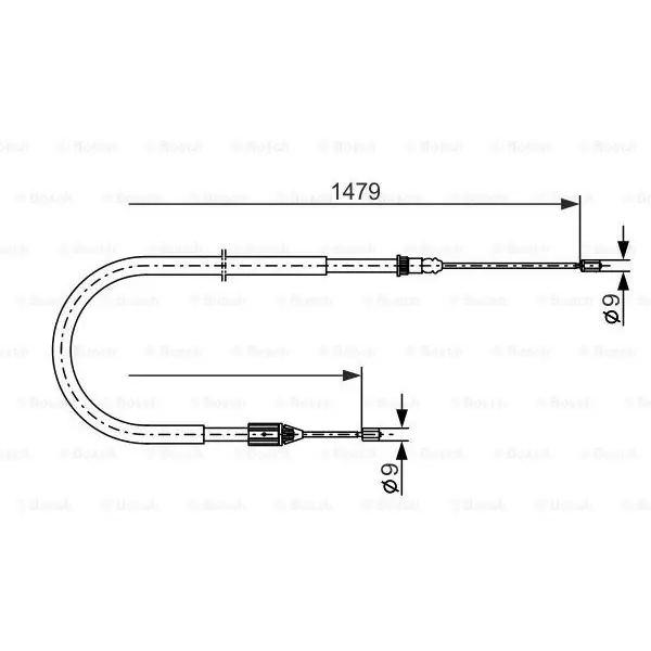 Cable de accionamiento, freno de estacionamiento BOSCH 1987477647 Descuento