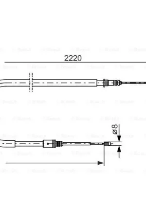 Última Versión Cable de accionamiento, freno de estacionamiento BOSCH 1987477652
