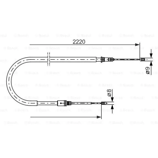 Última Versión Cable de accionamiento, freno de estacionamiento BOSCH 1987477652