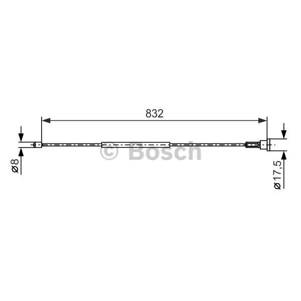 Cable de accionamiento, freno de estacionamiento BOSCH 1987477661 Devolución Gratuita