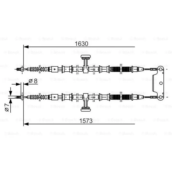Cable de accionamiento, freno de estacionamiento BOSCH 1987477763 Marca Reconocida