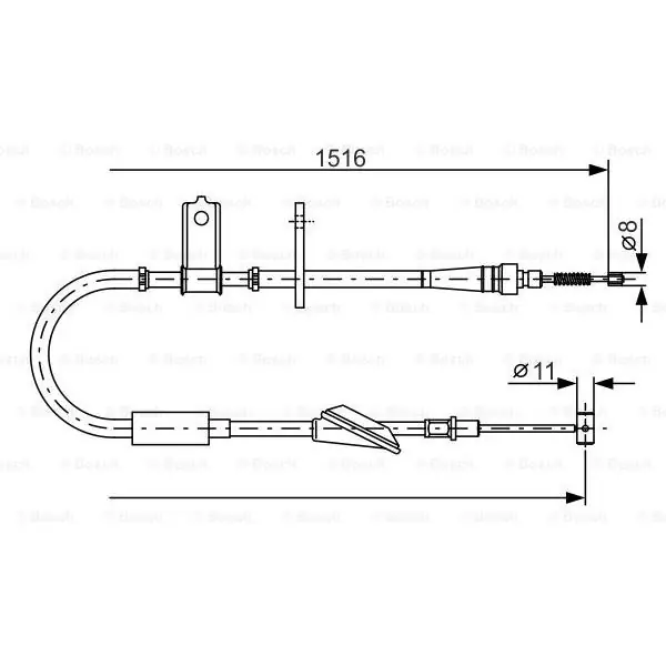 Precio Bajo Cable de accionamiento, freno de estacionamiento BOSCH 1987477771