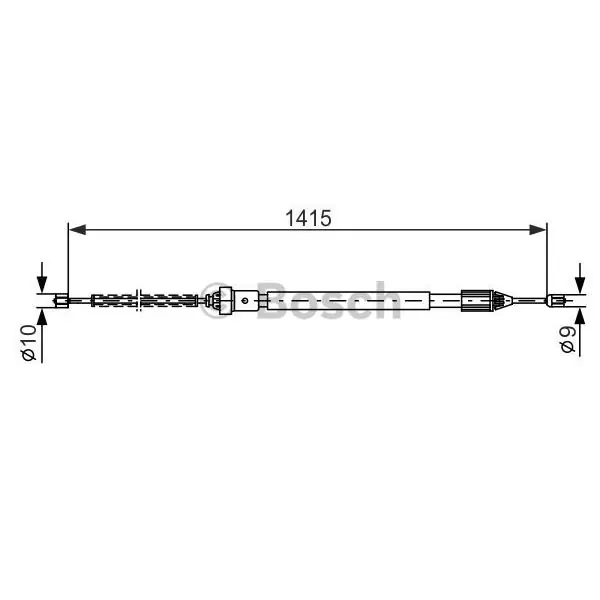 Mejor Calidad Cable de accionamiento, freno de estacionamiento BOSCH 1987477782