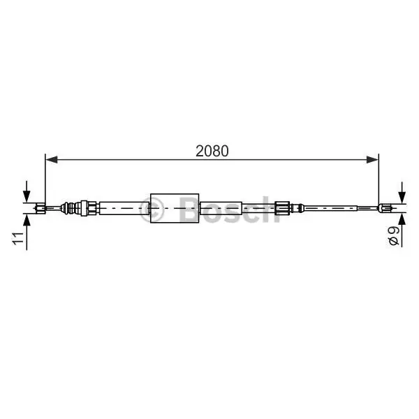 Cable de accionamiento, freno de estacionamiento BOSCH 1987477787 Descuento