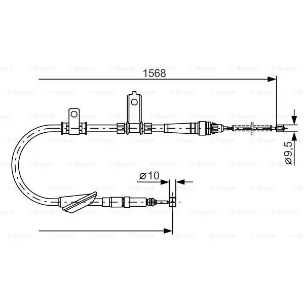 Cable de accionamiento, freno de estacionamiento BOSCH 1987477790 Artesanal
