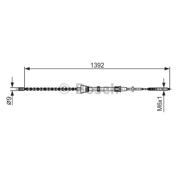 Nueva Colección Cable de accionamiento, freno de estacionamiento BOSCH 1987477680