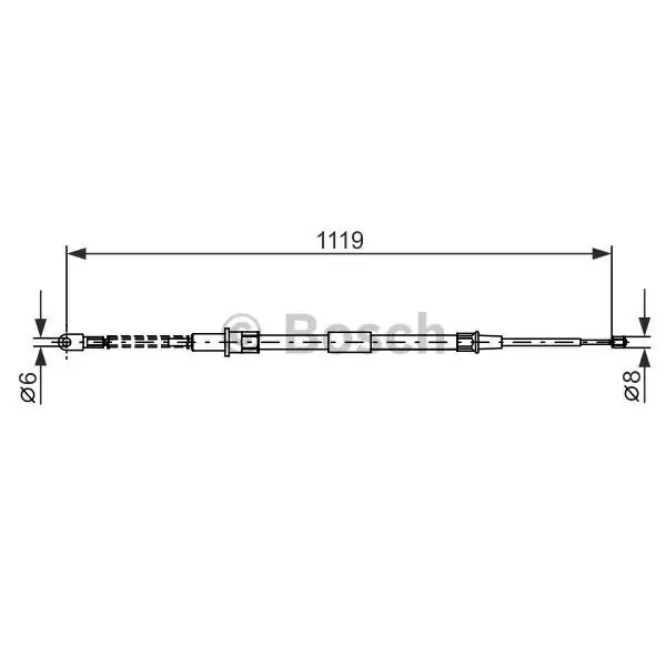 Cable de accionamiento, freno de estacionamiento BOSCH 1987477683 Más Vendido