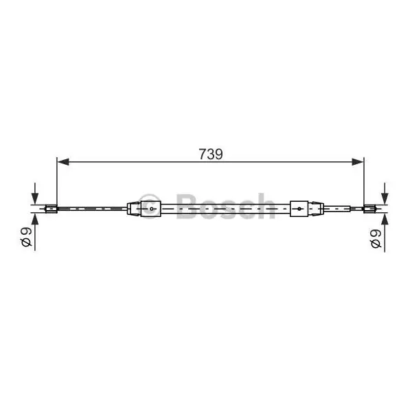 Marca Reconocida Cable de accionamiento, freno de estacionamiento BOSCH 1987477691