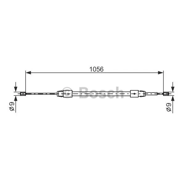 Máxima Calidad Cable de accionamiento, freno de estacionamiento BOSCH 1987477692