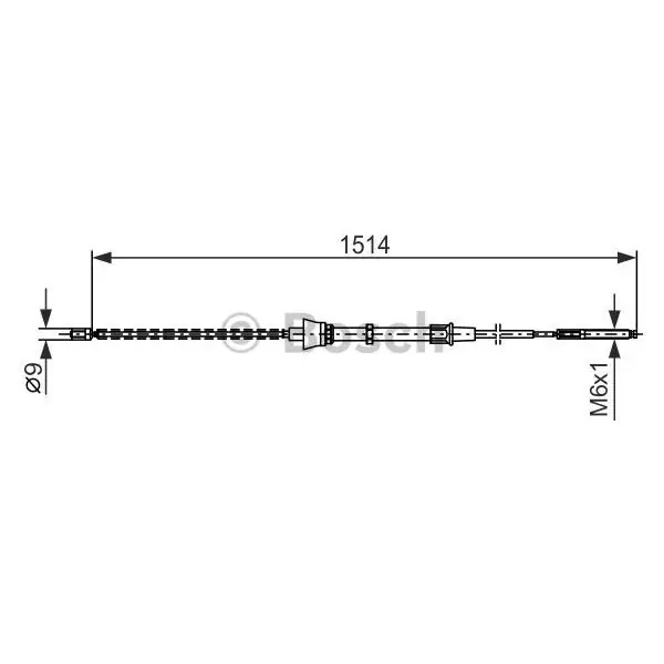 Devolución Gratuita Cable de accionamiento, freno de estacionamiento BOSCH 1987477695