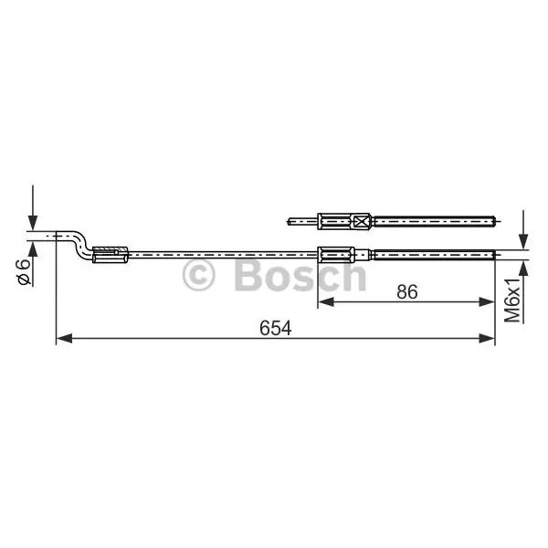 Cable de accionamiento, freno de estacionamiento BOSCH 1987477833 Barato