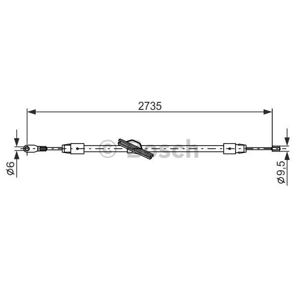 Cable de accionamiento, freno de estacionamiento BOSCH 1987477845 No Te Lo Pierdas