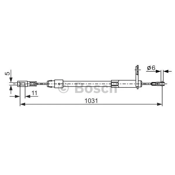 Últimas Unidades Cable de accionamiento, freno de estacionamiento BOSCH 1987477850