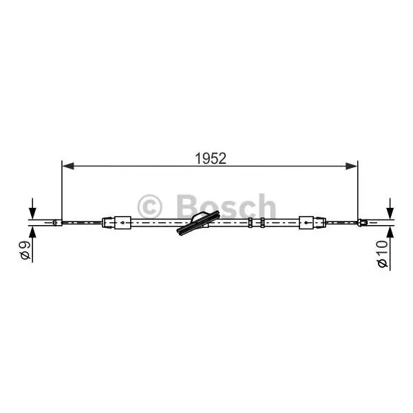 Cable de accionamiento, freno de estacionamiento BOSCH 1987477851 Imprescindible (Must-Have)