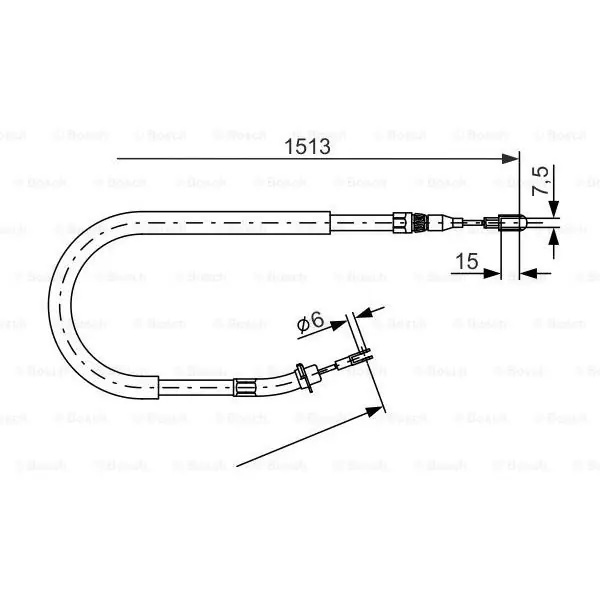Última Oportunidad Cable de accionamiento, freno de estacionamiento BOSCH 1987477852