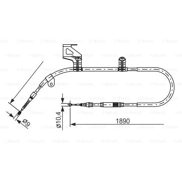 Cable de accionamiento, freno de estacionamiento BOSCH 1987477803 Precio De Fábrica