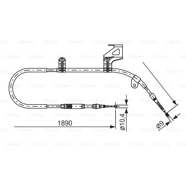 Cable de accionamiento, freno de estacionamiento BOSCH 1987477804 Precio Bajo