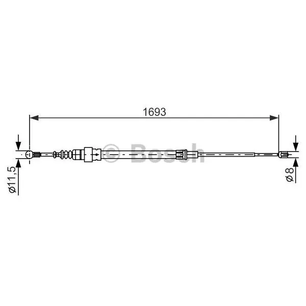 Cable de accionamiento, freno de estacionamiento BOSCH 1987477817 Promoción