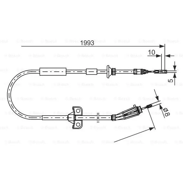 Cable de accionamiento, freno de estacionamiento BOSCH 1987477819 Envío Exprés