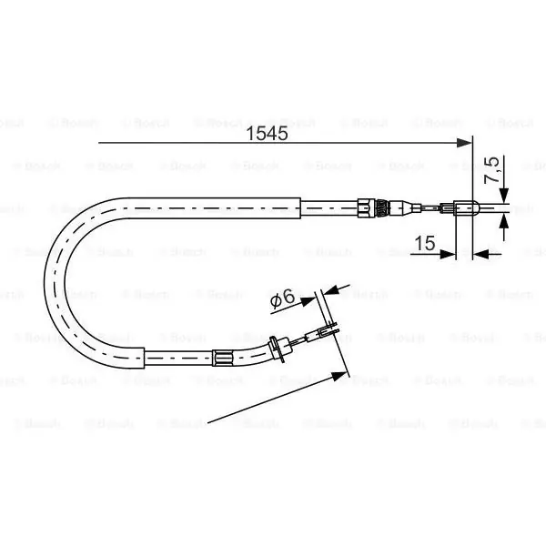 Cable de accionamiento, freno de estacionamiento BOSCH 1987477857 Envío Exprés