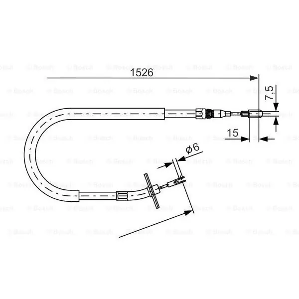 De Moda Cable de accionamiento, freno de estacionamiento BOSCH 1987477859