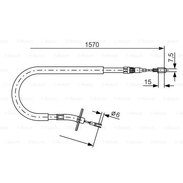 Cable de accionamiento, freno de estacionamiento BOSCH 1987477860 Mejor Precio
