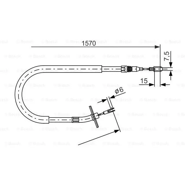 Cable de accionamiento, freno de estacionamiento BOSCH 1987477861 Barato