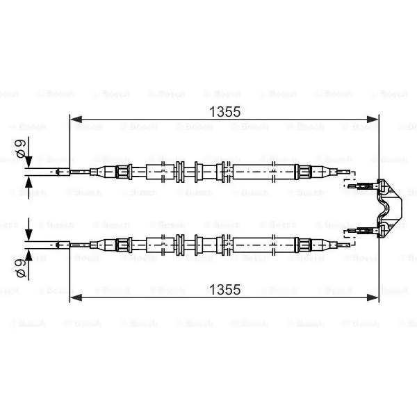 Solo Hoy Cable de accionamiento, freno de estacionamiento BOSCH 1987477868