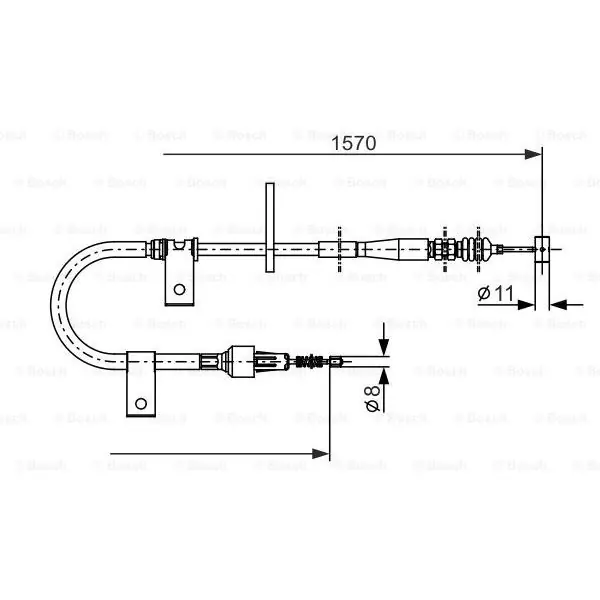 Cable de accionamiento, freno de estacionamiento BOSCH 1987477875 Ocasión Especial