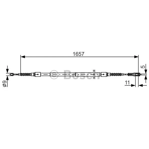 Cable de accionamiento, freno de estacionamiento BOSCH 1987477881 Pedido Al Por Mayor