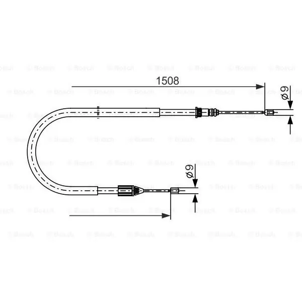 Disponible Ahora Cable de accionamiento, freno de estacionamiento BOSCH 1987477890