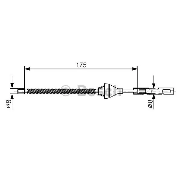 Lujoso Cable de accionamiento, freno de estacionamiento BOSCH 1987477906