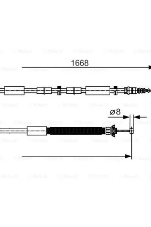 Stock Limitado Cable de accionamiento, freno de estacionamiento BOSCH 1987477911