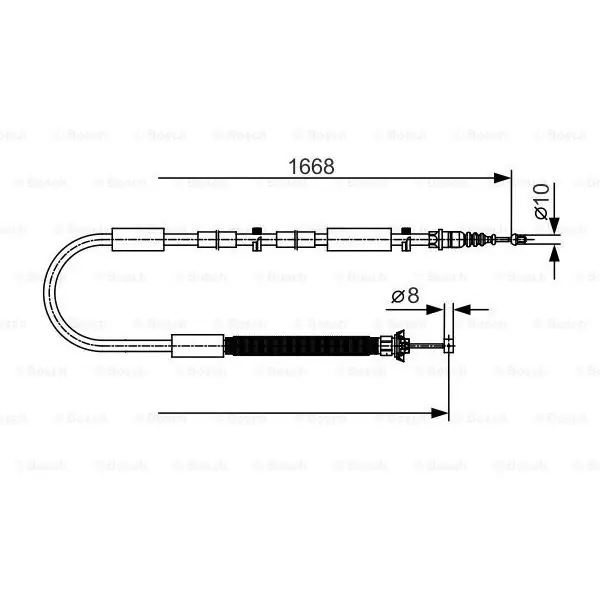 Stock Limitado Cable de accionamiento, freno de estacionamiento BOSCH 1987477911