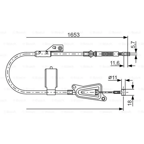 Cable de accionamiento, freno de estacionamiento BOSCH 1987477915 Precio Económico