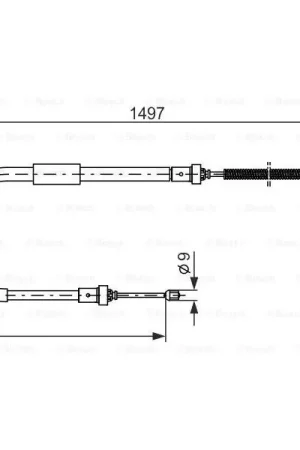 Stock Limitado Cable de accionamiento, freno de estacionamiento BOSCH 1987477939