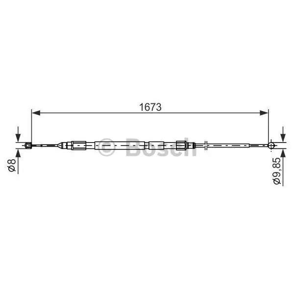 Cable de accionamiento, freno de estacionamiento BOSCH 1987477947 Mejor Calidad