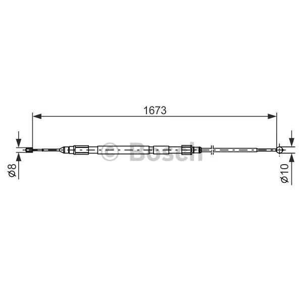 Edición Limitada Cable de accionamiento, freno de estacionamiento BOSCH 1987477948