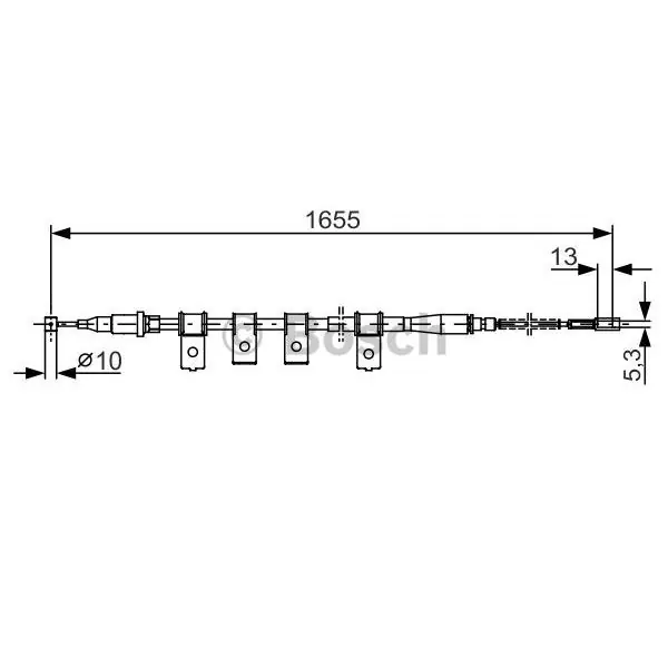 Cable de accionamiento, freno de estacionamiento BOSCH 1987477920 De Moda