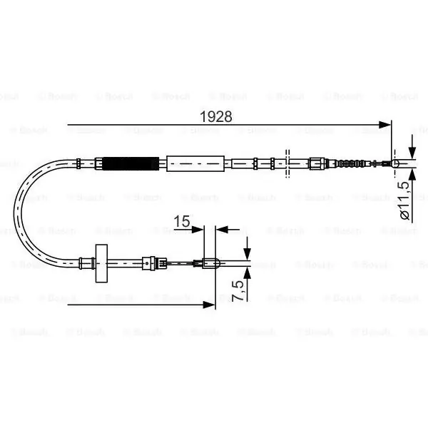 Cable de accionamiento, freno de estacionamiento BOSCH 1987477922 Tendencia