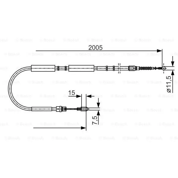 Precio De Fábrica Cable de accionamiento, freno de estacionamiento BOSCH 1987477923