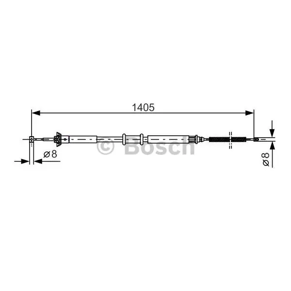 Cable de accionamiento, freno de estacionamiento BOSCH 1987477928 Alta Calidad