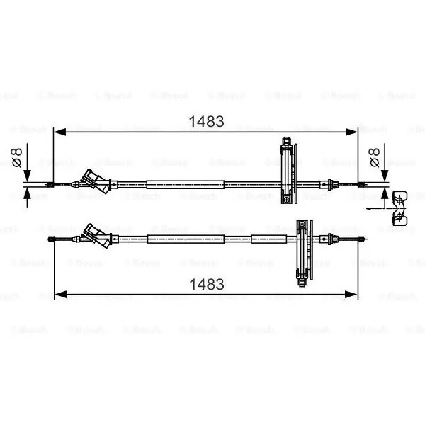 Venta Final Cable de accionamiento, freno de estacionamiento BOSCH 1987477930