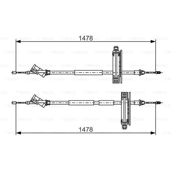 Auténtico Cable de accionamiento, freno de estacionamiento BOSCH 1987477932