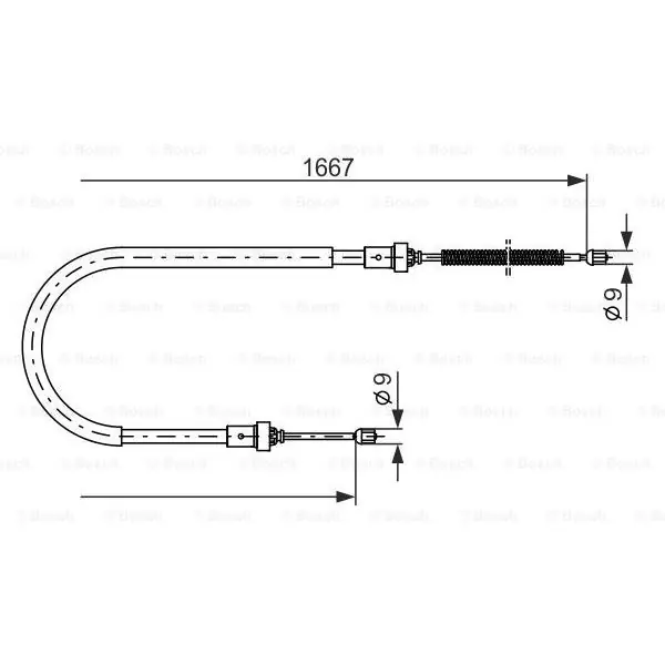 A Buen Precio Cable de accionamiento, freno de estacionamiento BOSCH 1987477956