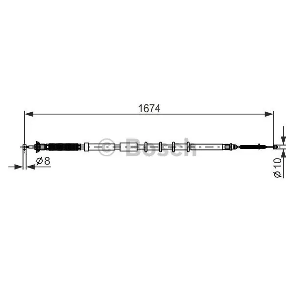 Precio Reducido Cable de accionamiento, freno de estacionamiento BOSCH 1987477976